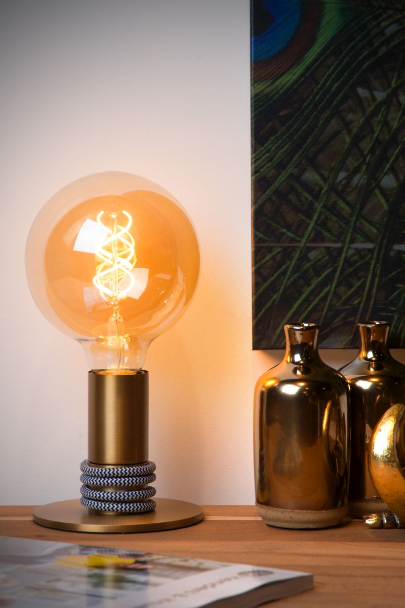 Lucide MARIT - Stolná lampa - 1xE27 - Matt Gold / Mosadz